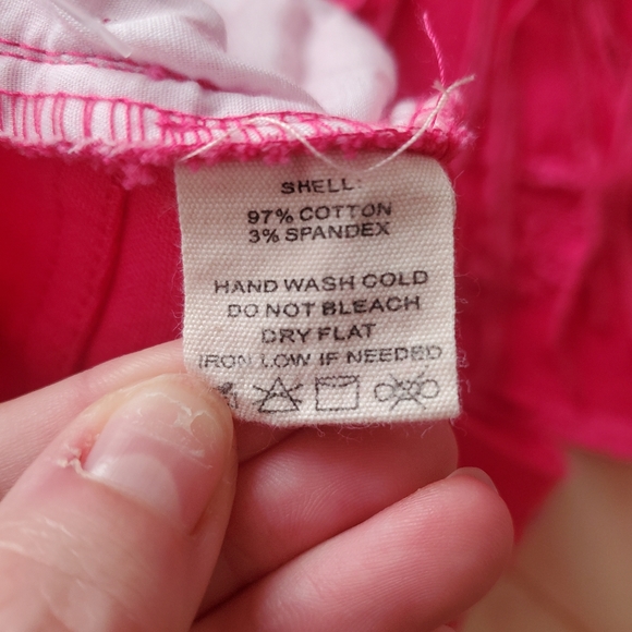 NWT Altar'd State Hot Pink Fringe Denim High Waisted Shorts Barbie Movie - Picture 10 of 10